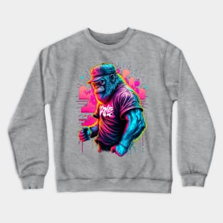 gorrilla street art Crewneck Sweatshirt